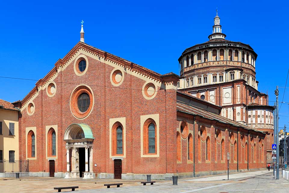 la cène de léonard se trouve dans l'église de santa maria delle grazie