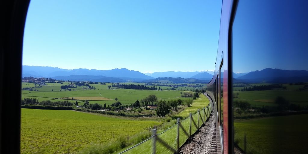 Train traversant la campagne italienne.